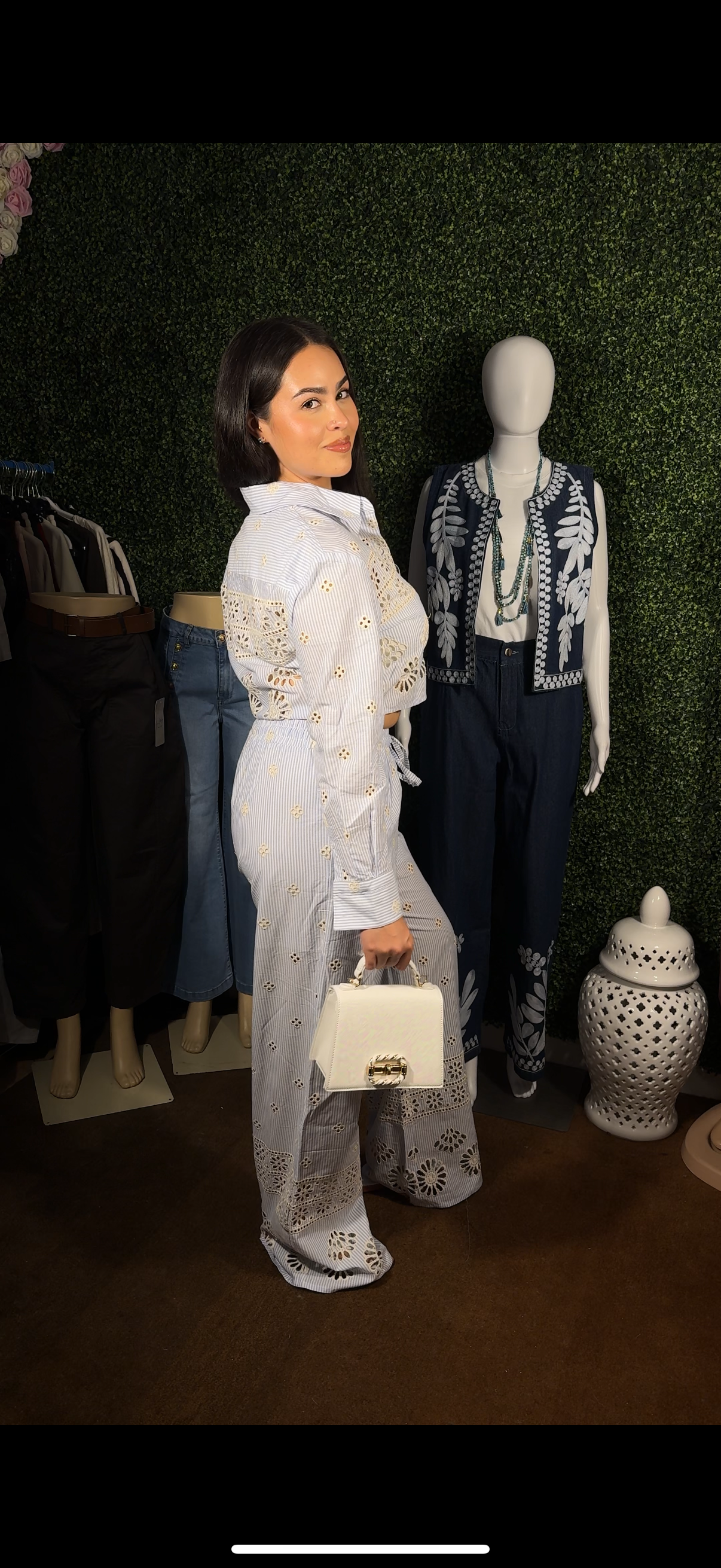 Conjunto blusa y pantalón